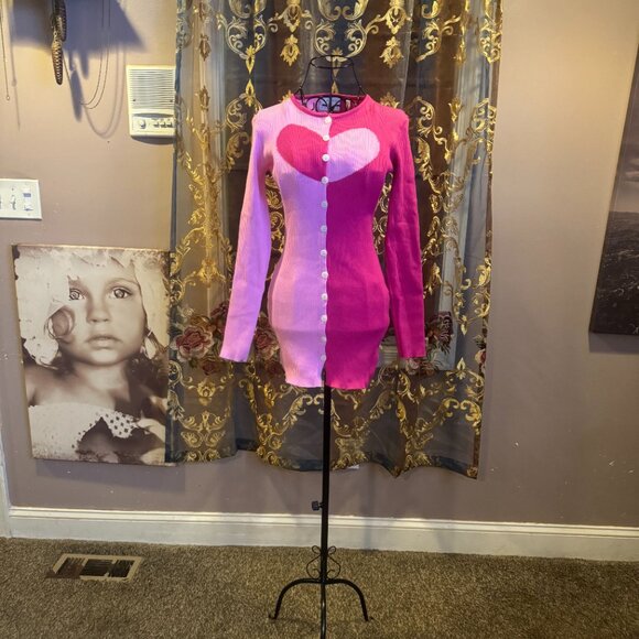 PacSun heart mini sweater dress ~ XS/S - Picture 3 of 4